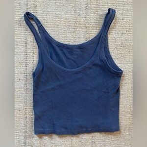 Brandy Melville Blue Ribbed Tank